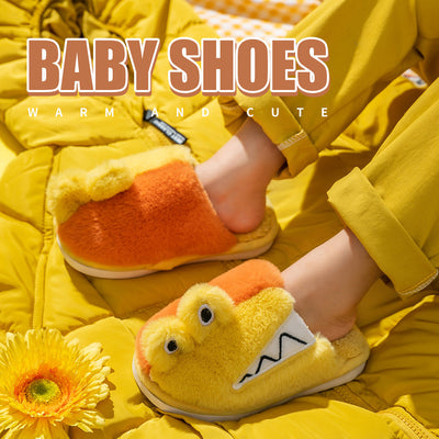 Children's Cotton Slippers Winter Korean Cartoon Home Warm Cotton Slippers Home Furry Cute Multicolor Slippers - Korvel