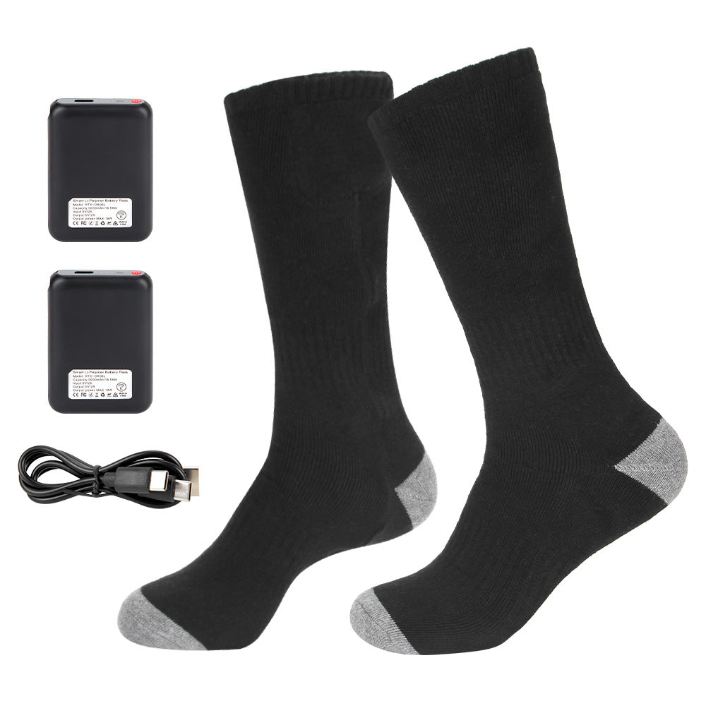 Motorcycle riding in winter heated socks for warmth and foot protection intelligent charging foot heating socks - Korvel