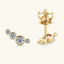 Pendientes de Stud de Plata Esterlina 925 con Moissanita Elegante