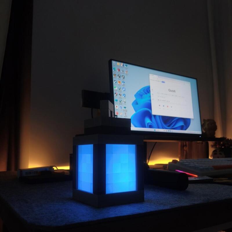 Pixel wall night light, USB hanging torch, bedroom/gaming/kids' room decor. - Korvel