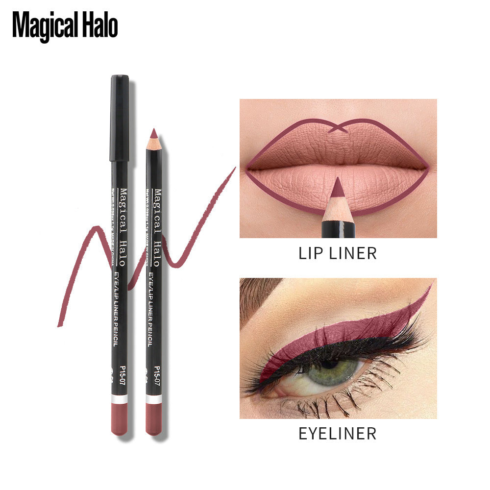 Magical Halo Easy To Color Lip Liner / Eyeliner 10 Colors Waterproof Lip Pencil That Lasts Makeup And Does Not Fade - Korvel