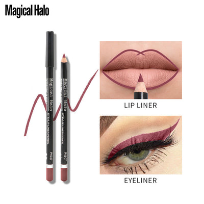 Magical Halo Easy To Color Lip Liner / Eyeliner 10 Colors Waterproof Lip Pencil That Lasts Makeup And Does Not Fade - Korvel