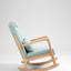 Premium Upholstered Rocking Chair with Lumbar Pillow