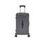 Luggage Set 4 pcs (20"/24"/29"/Travel Bag), PC+ABS Durable Lightweight Luggage with Collapsible Cup Holder, TSA Lock, Gray - Korvel