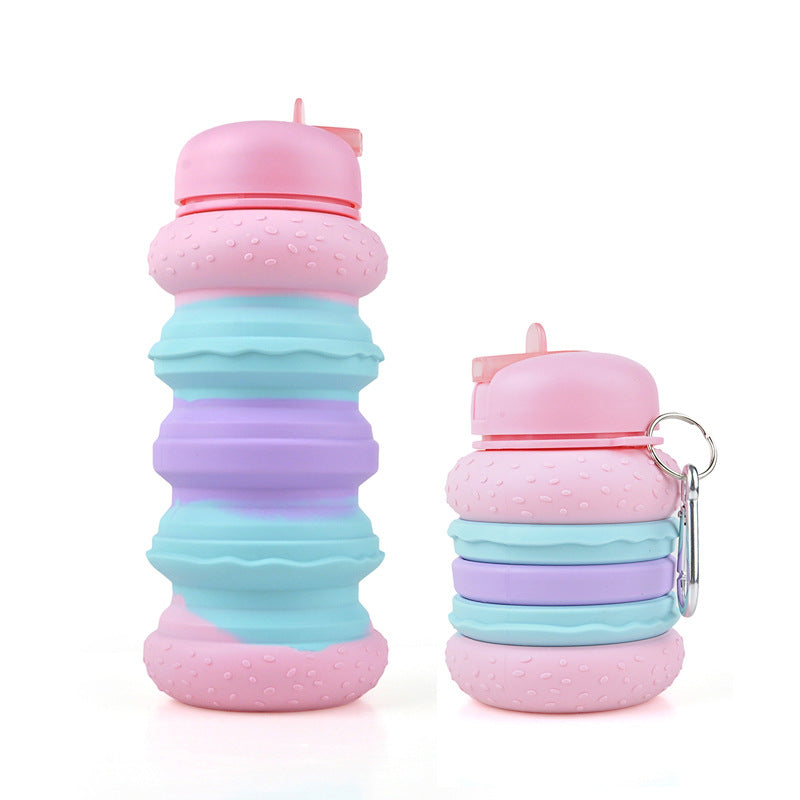 Children's Hamburger Silicone Water Cup - Portable & Leak-Proof