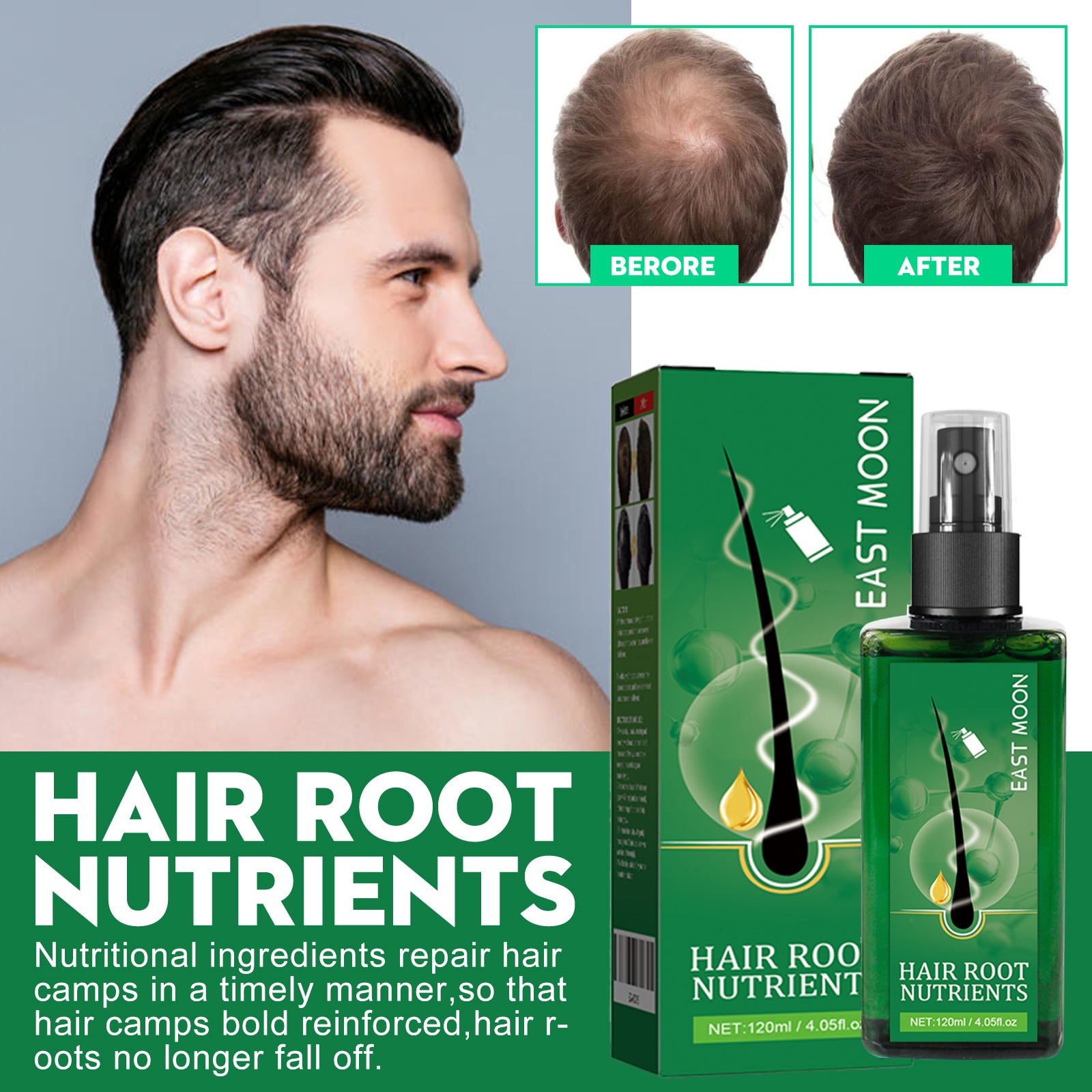 Men's Hair Serum For Hair Stabilization Nourishes And Nourishes Your Hairline - Korvel