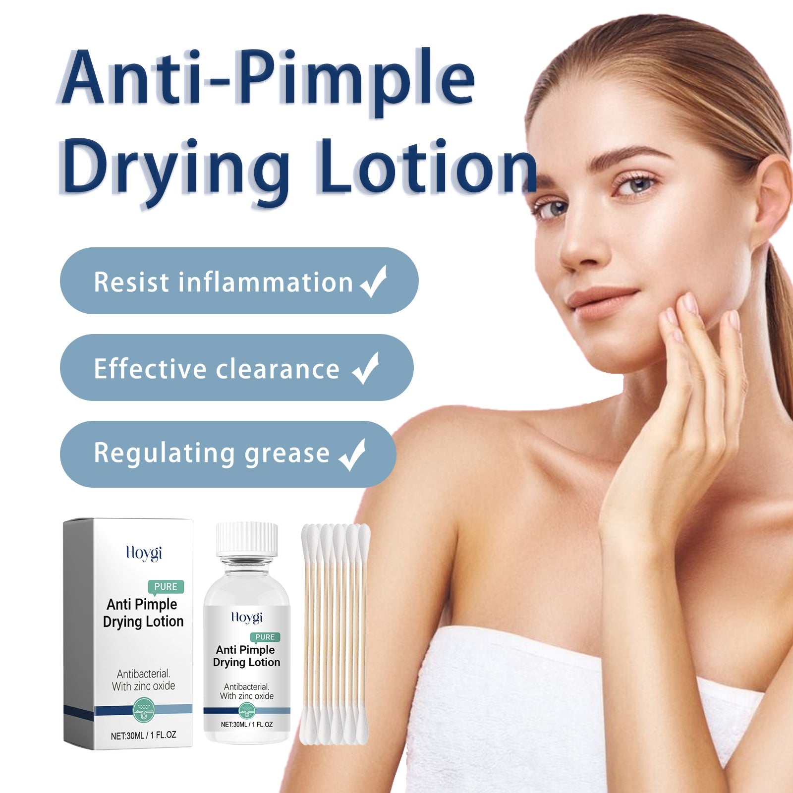 Anti-Pimple Drying Lotion, Facial Cleansing And Repair Lighten Acne Marks And Pits, Close Your Mouth And Mild Skin Cream - Korvel