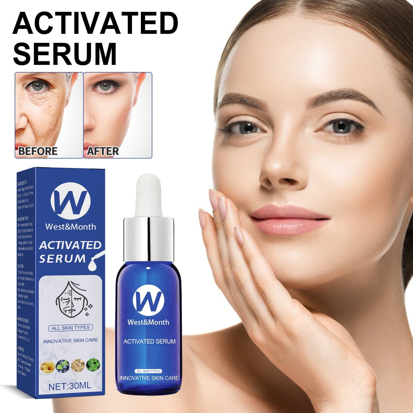 Facial Treatment Essence, Improve Fine Lines Lifting And Shrink Pore Acne Repair Moisturizing Essence - Korvel