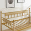 Elegant Golden Metal Daybed with Trundle - Twin Size
