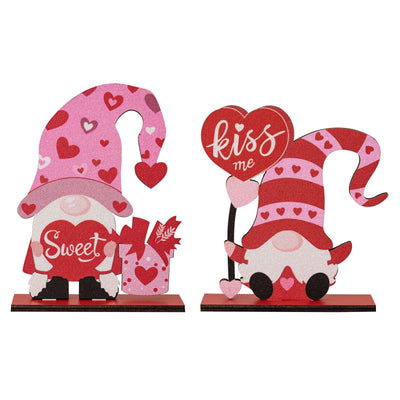 Valentine's Day Decoration Products Creative Love Rudolf Wooden Ornaments Romantic Wedding Love Home Decoration - Korvel