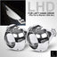 RACBOX 2Pcs 2.5 Inch Universal Bi Xenon HID Projector Lens Silver Black Shroud H1 Xenon LED Bulb H4 H7 Motorcycle Car Headlight - Korvel