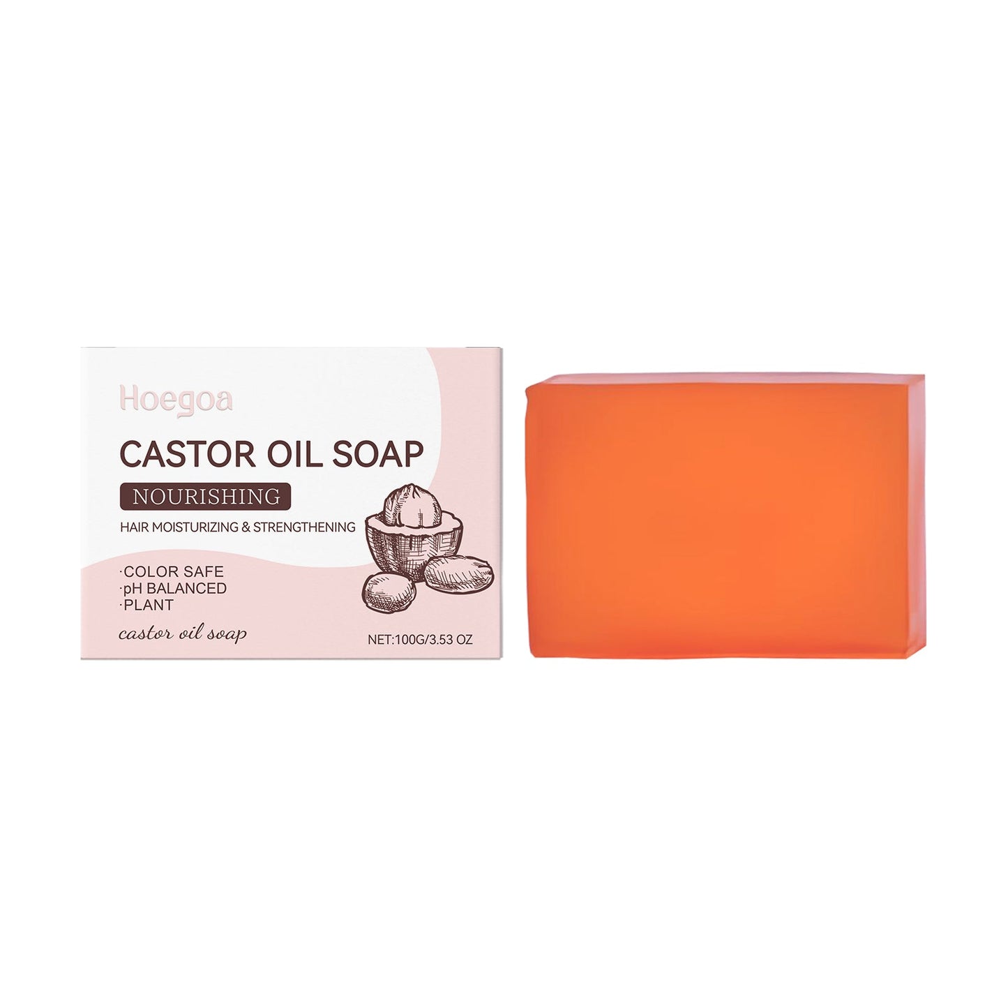 Castor Oil Shampoo Soap Gently Cleanses Scalp Naturally Fluffy, Soft, Moist And Moisturizing Shampoo - Korvel