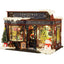 Maisons de poupées en bois DIY Joyeux Noël Wonderland avec lumière LED
