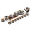 Kung Fu tea set blue and white lotus tea pot fair cup tea can ceramic lid bowl - Korvel