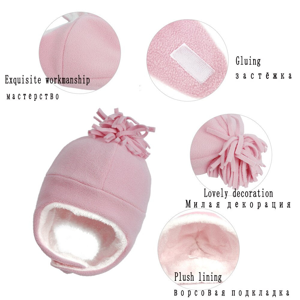 Ensemble de bonnet et gants adorable pour bébé garçon avec oreilles