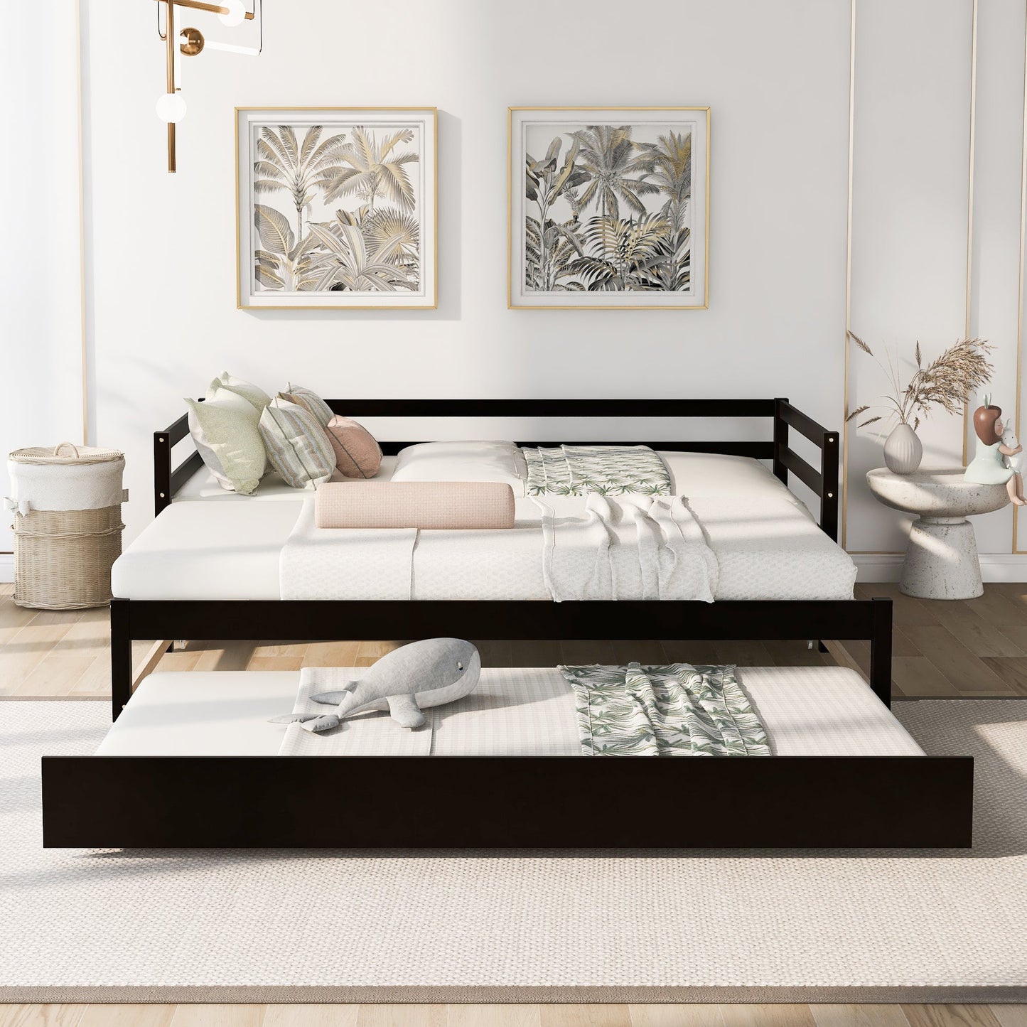 Twin or Double Twin Daybed with Trundle Espresso - Korvel