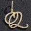Hip Hop Grass Letter Pendant with Cuban Chain
