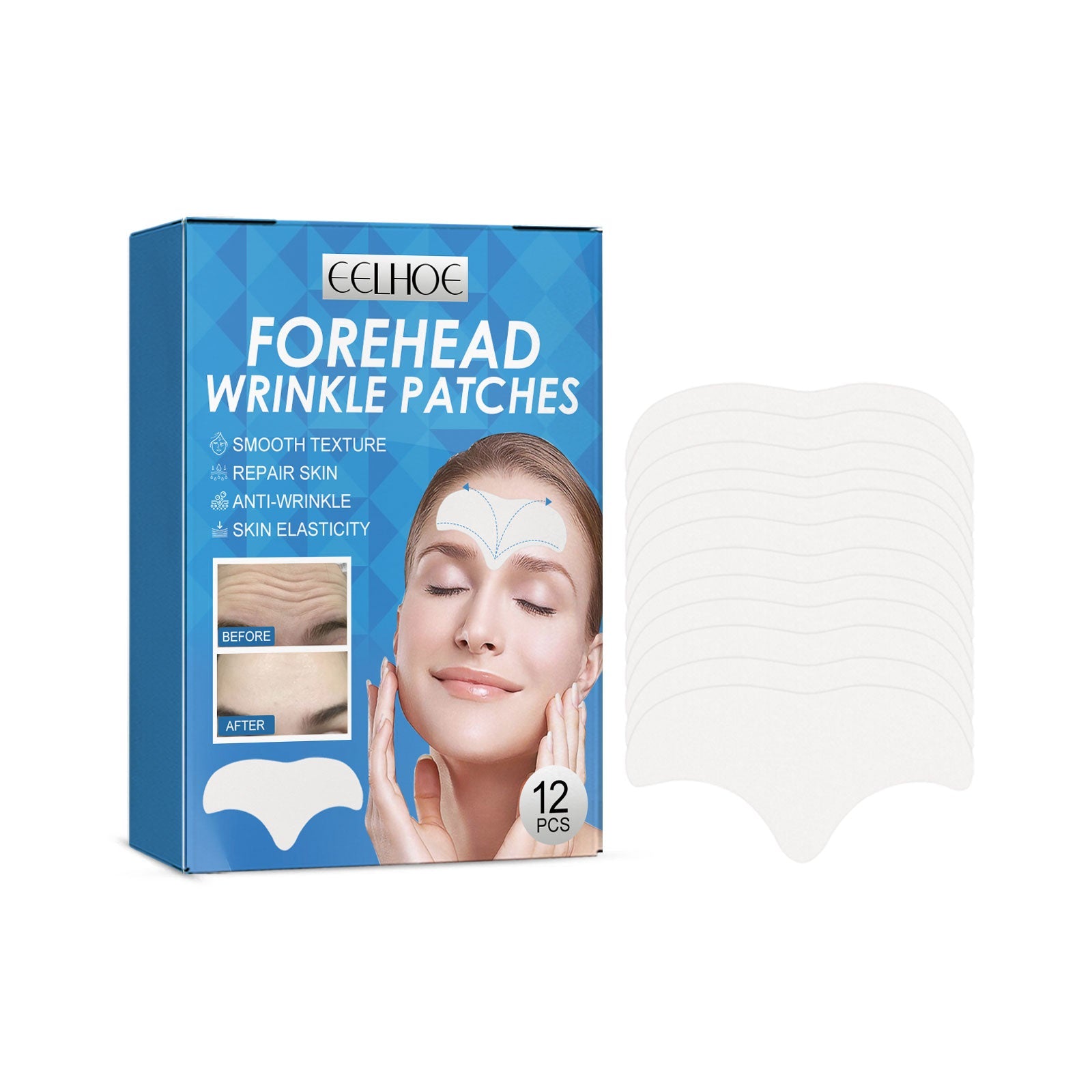 Forehead Care Patch Reduces Raised Head Lines, Firming Skin, Hydrating And Smoothing Skin Patch - Korvel