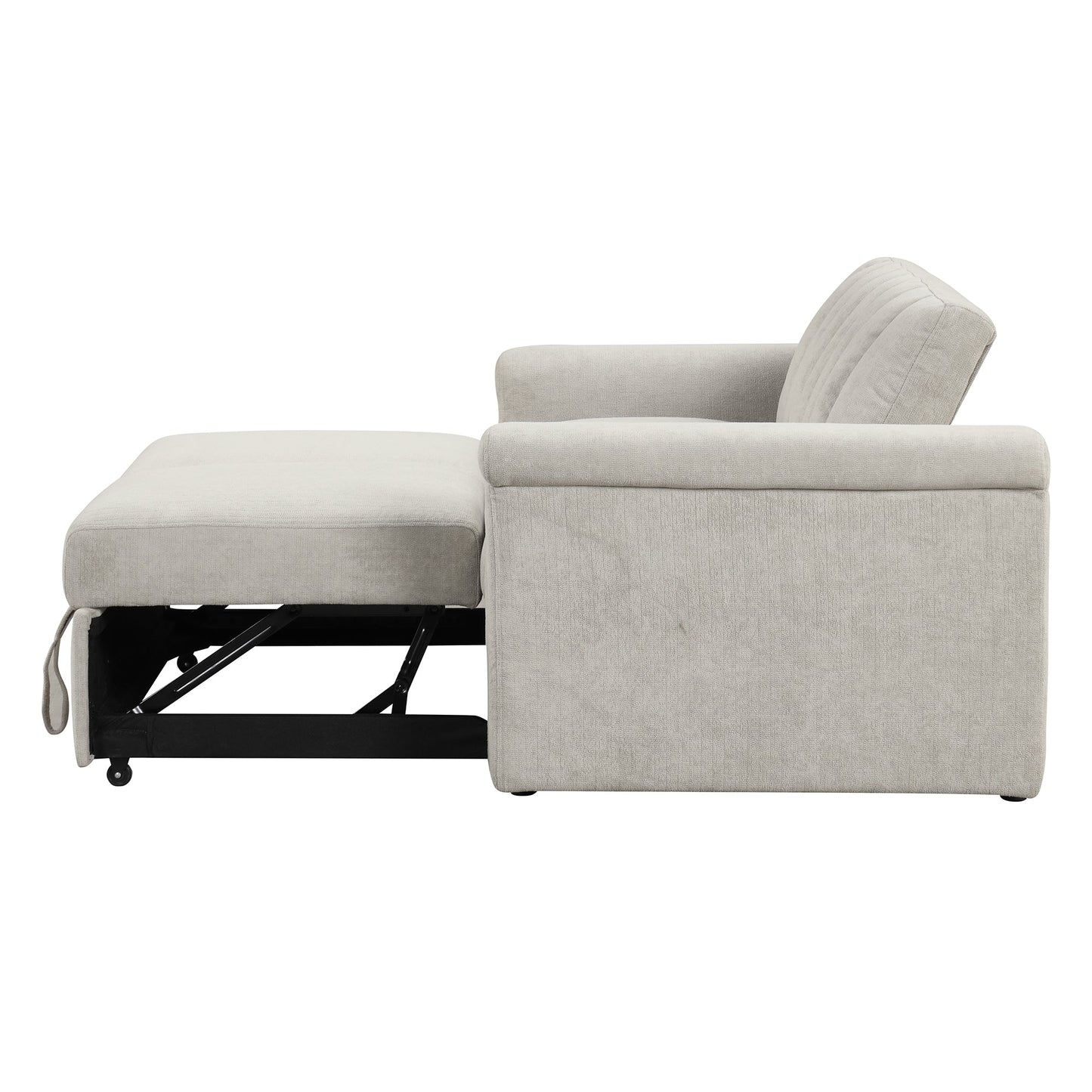 U_STYLE Convertible Soft Cushion Sofa Pull Bed ,for Two People to Sit On - Korvel