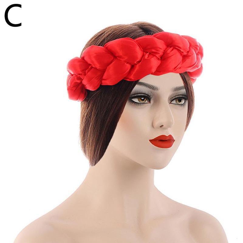 New Fashion Candy Color Women Braids Headbands Elastic Headwear Hair African Female Turban Bands Accessories Bandana Bandag L8y4 - Korvel