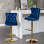 Modern Adjustable Bar Stools with Backs - Set of 2