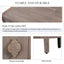 Carved Flower Door Handle, Antique Four Door Cabinet for Living Room Kitchen Hallway (Brown) - Korvel