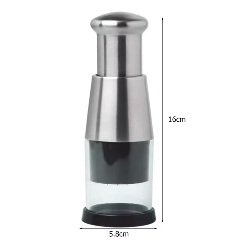 Stainless Steel Manual Kitchen Chopper (for garlic, ginger, herbs, nuts) - Korvel