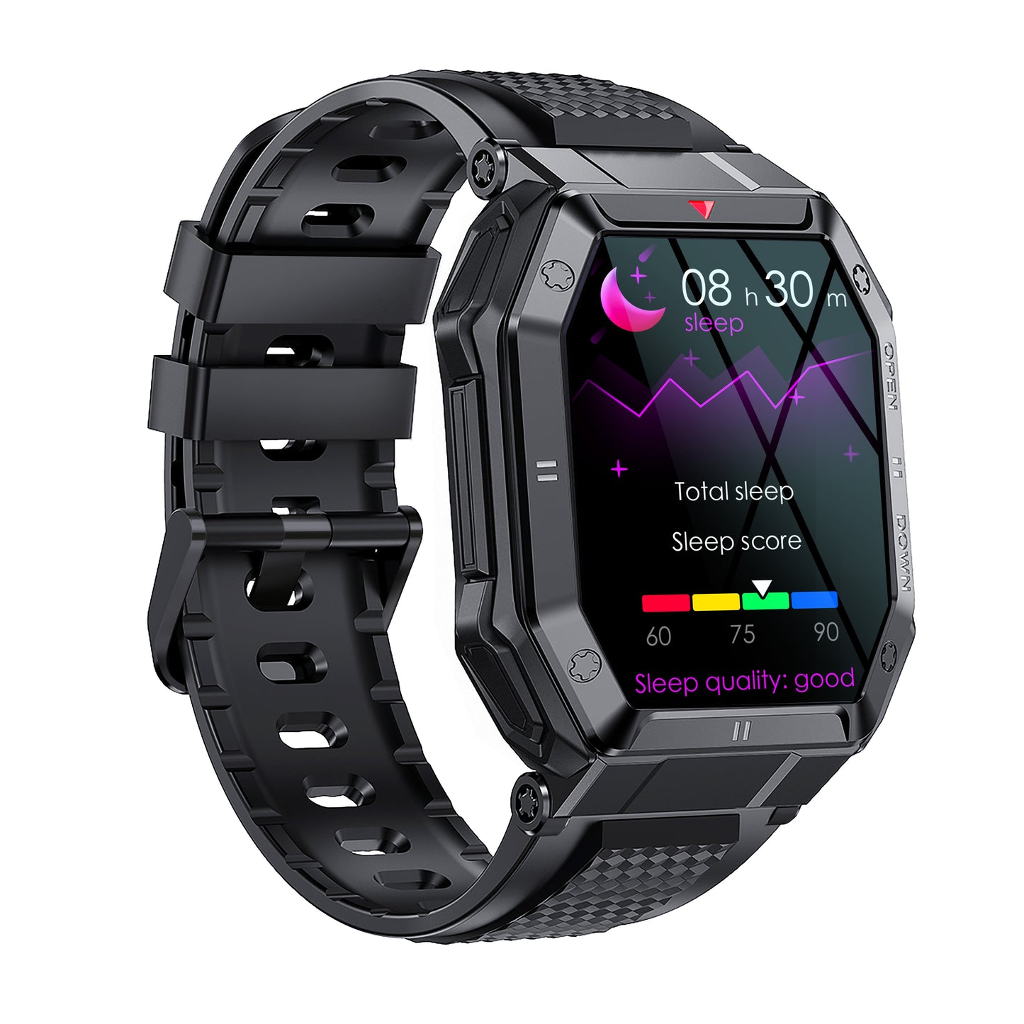 K55 outdoor three-proofing smart watch 1.85-inch large screen Bluetooth phone large battery dynamic heart rate - Korvel