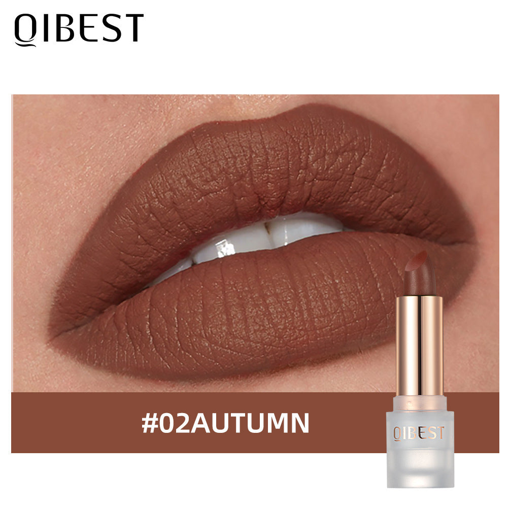 QIBEST Labial Mate de Terciopelo - Color de Larga Duración