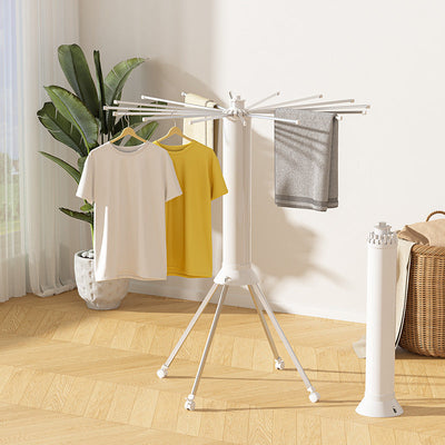 V2 Octopus Round Drybox 1, a portable single-tripod folding drying rack for up to 16 pieces (40kg) of laundry, round and foldabl - Korvel