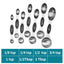 Magnetic Double Head Measuring Spoon Set - 9 Pieces