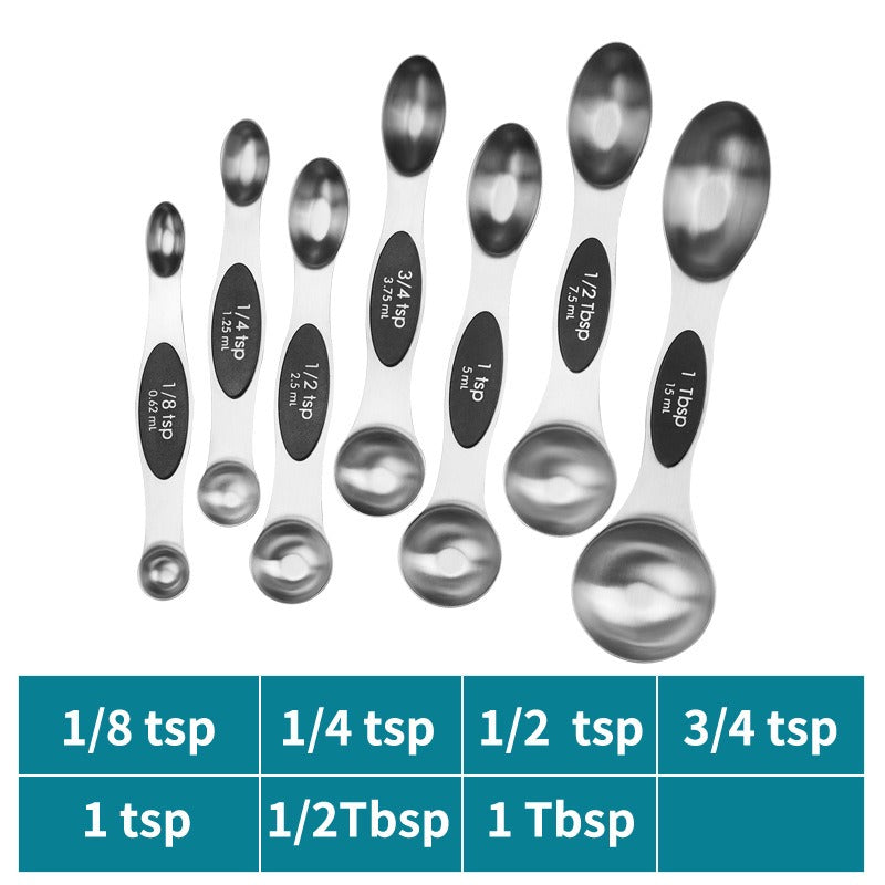 Magnetic Double Head Measuring Spoon Set - 9 Pieces