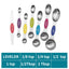 Magnetic Double Head Measuring Spoon Set - 9 Pieces