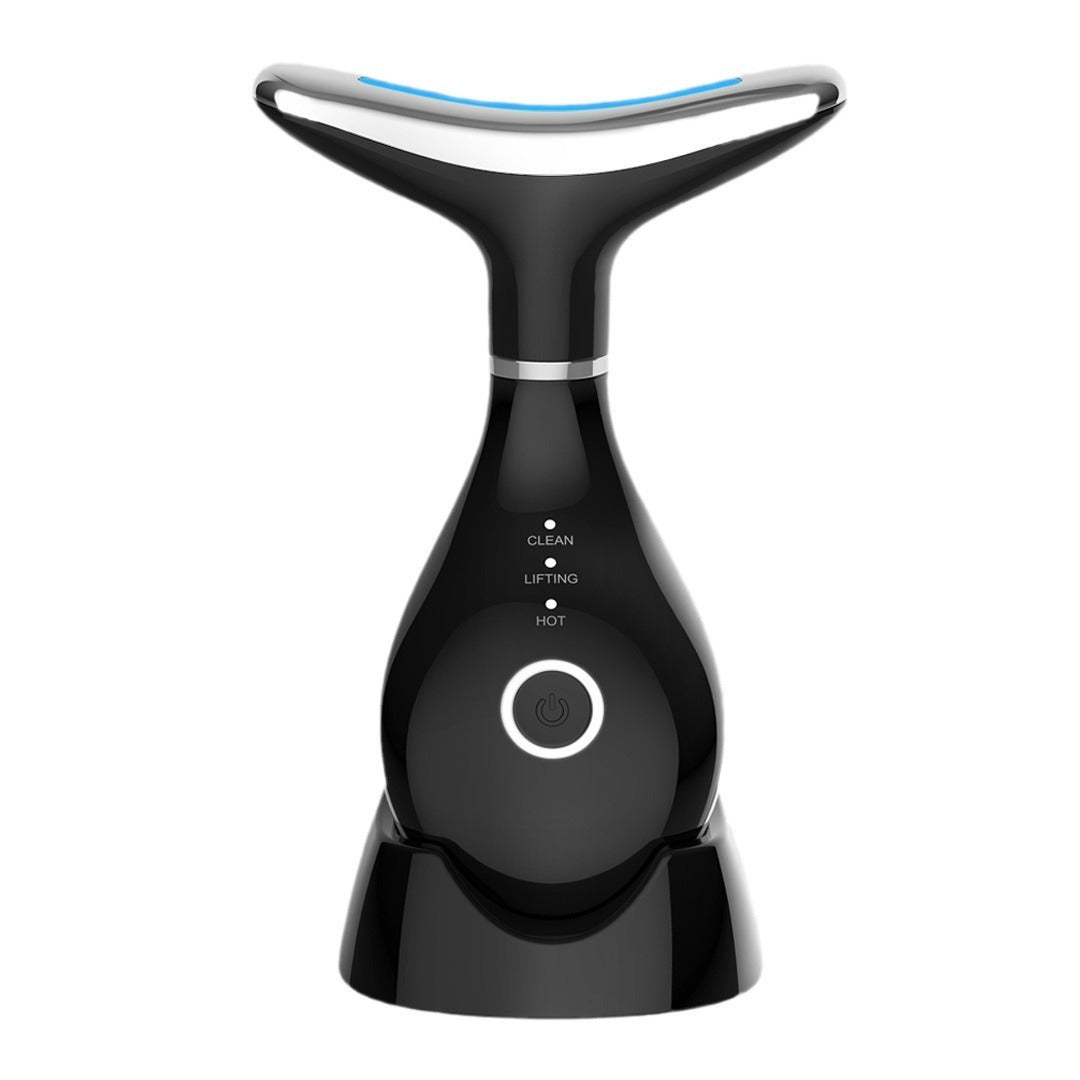 EMS Neck & Face Lifting Machine Skin Tightening Massager 3 Color LED Photon Facial Wrinkle Remover Newest Neck Beauty Device - Korvel