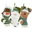 Chaussettes de Noël vertes premium pour une décoration festive