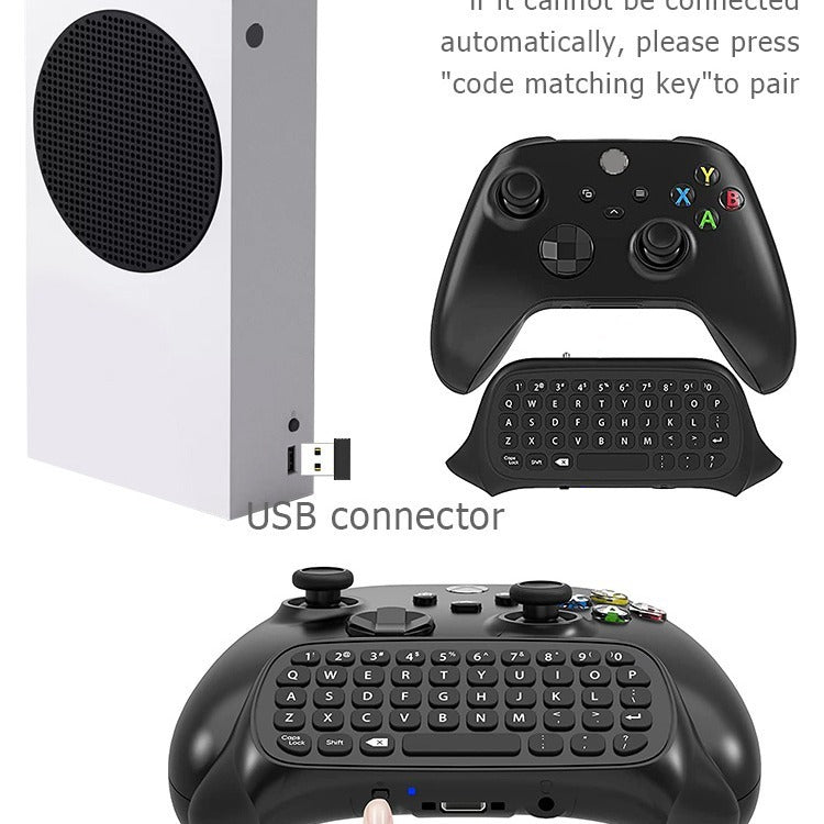 Suitable for Xbox One series game controllers wireless keyboard Xbox Series S/X input keyboard with joystick - Korvel