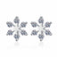 Boucles d'oreilles flocon de neige en argent sterling 925 Moissanite