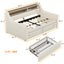 Twin Size Daybed with Storage Drawers, Upholstered Daybed with Charging Station and LED Lights, Beige - Korvel