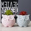 Maceta de Cerámica con Diseño de Animal - Decoración Creativa para el Escritorio