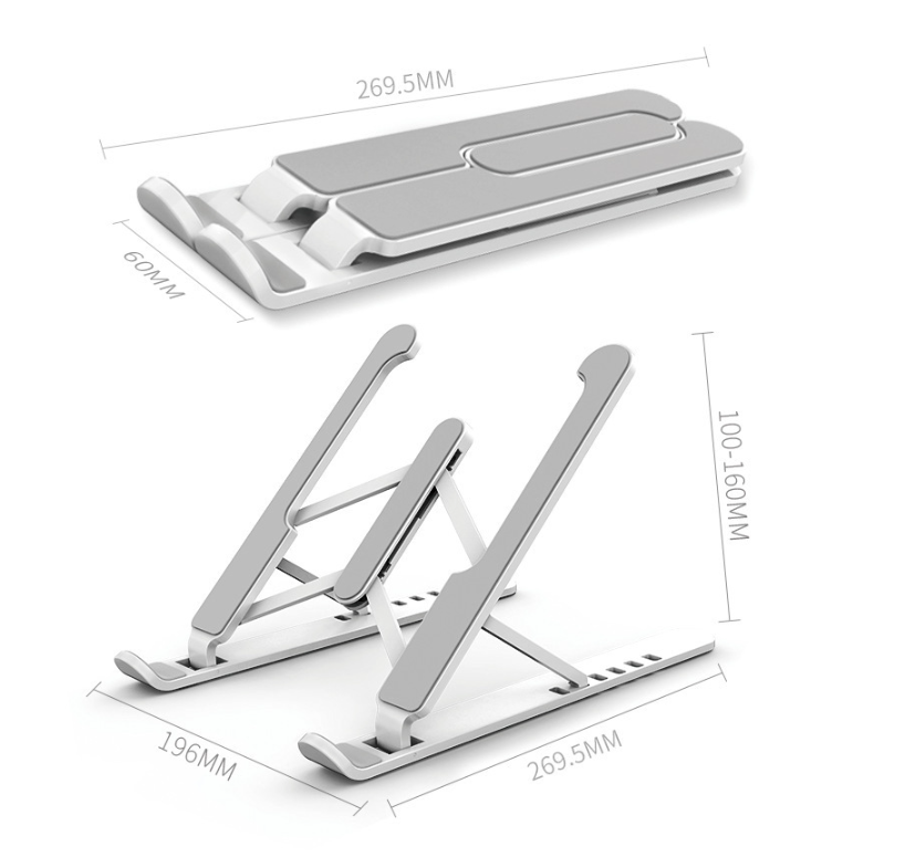 Universal Laptop Stand Adjustable Notebook Holder for Macbook Non-slip Foldable Cooling Base Bracket for Laptop/Tablet/phone - Korvel