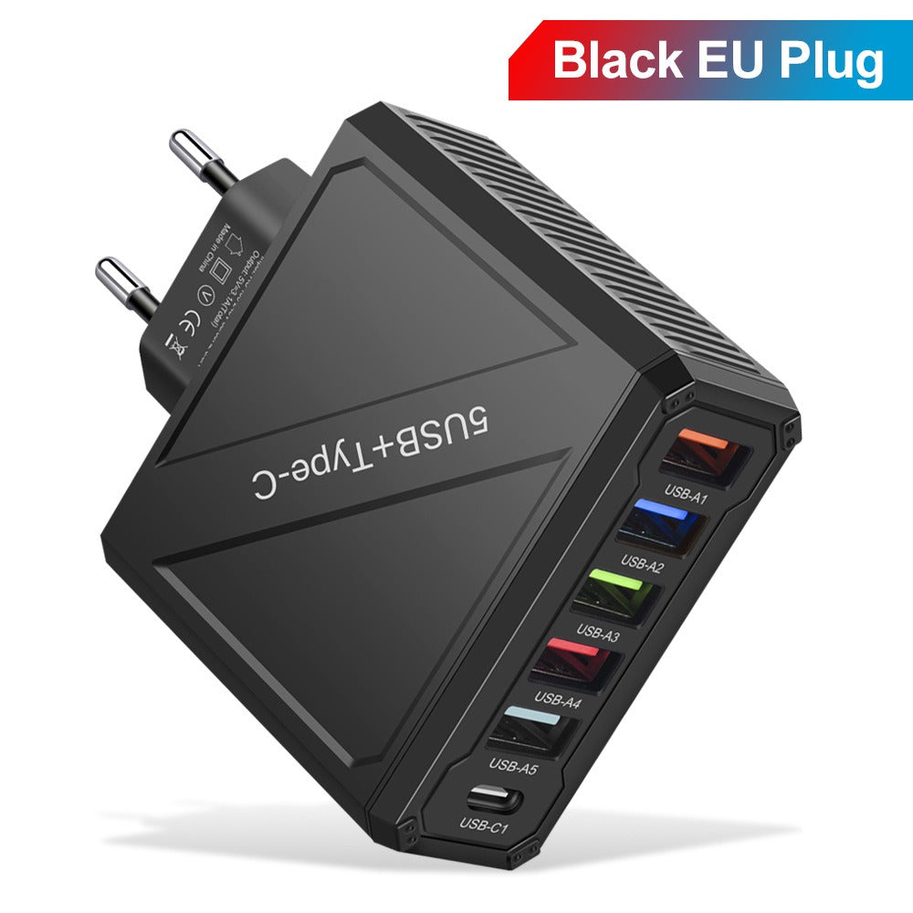 5USB Charger mobile phone charger charging head - Korvel
