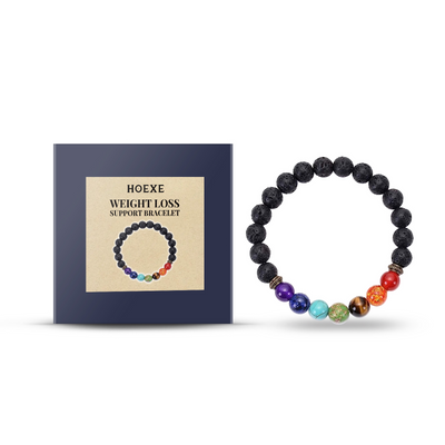 Pulsera Ajustable de Piedra Volcánica Colorida
