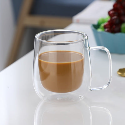 Elegant Double Layer Borosilicate Glass Mug