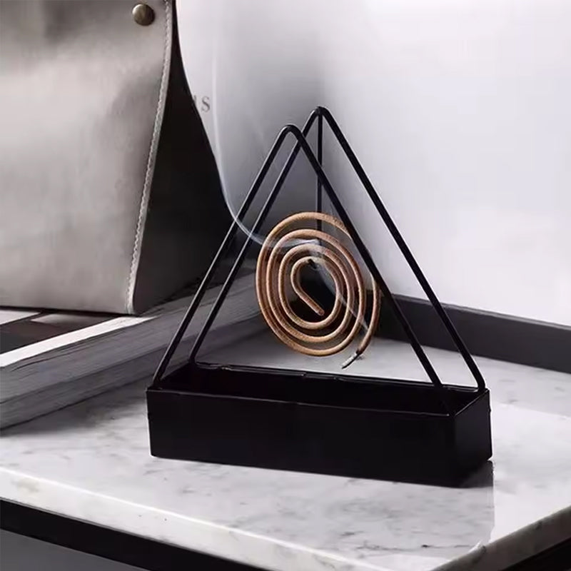 Soporte para espirales de mosquitos de hierro de 3 patas - Diseño de sándalo elegante