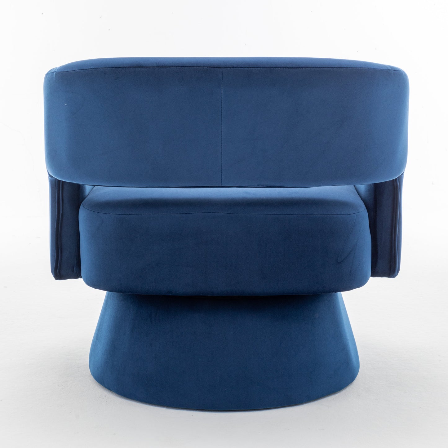 Swivel Barrel Chair, Velvet Accent Armchair 360 Degree Swivel Club Chair for Living Room Bedroom Reception Room - Korvel