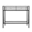 Premium Bunk Bed with Dual Ladders and Guardrail - Black