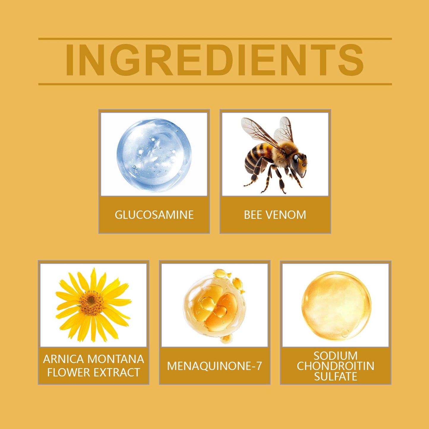 Crème de soin articulaire premium au venin d'abeille pour le confort