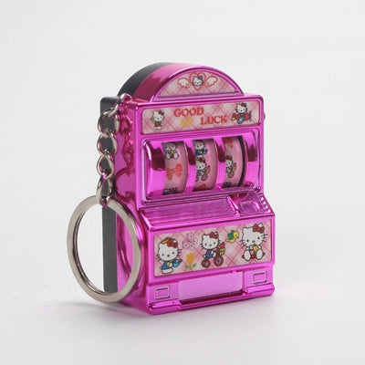 Mini Fruit Machine Keychain Pendant - Fun Slot Game Toy
