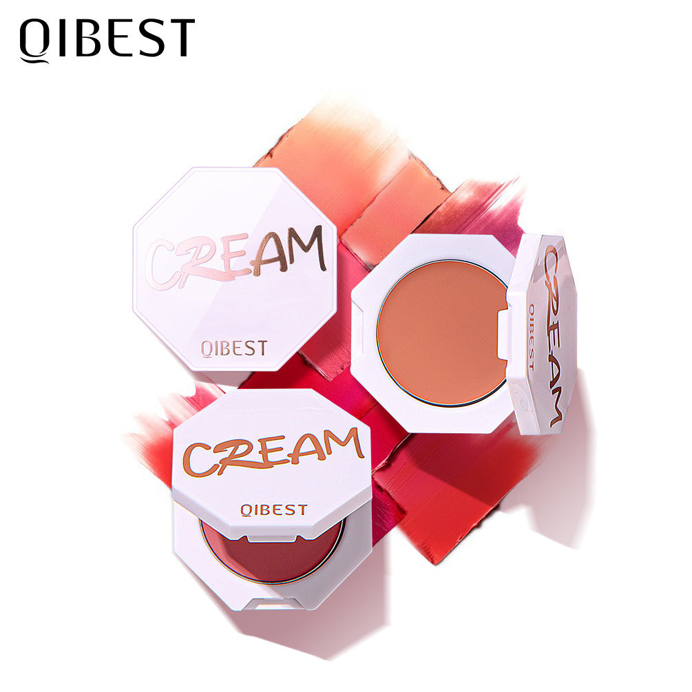 QIBEST Velvet Blush Cream - Crema de Colorete de Acabado Natural