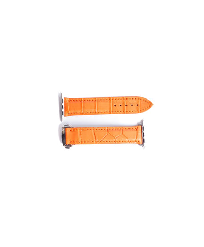 Matte Orange Gator Apple Watch Band